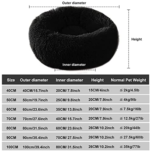 Vanansa Small Cat Bed for Indoor Cats, Self-Warming Donut kitty beds for Small Cats Improving Sleep and Keeping Warm, Washable Pet bed with Anti Slip Base
