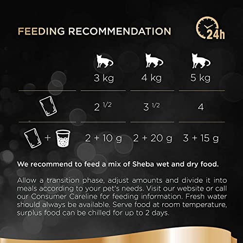 Sheba Fine Flakes Poultry Collection in Jelly 40 Pouches, Adult Wet Cat Food