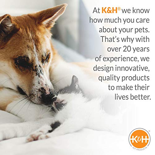 K&H Pet Products Bucket Booster Dog Car Seat with Dog Seat Belt for Car, Washable Small Dog Car Seat, Sturdy Dog Booster Seats for Small Dogs, Medium Dogs, 2 Safety Leashes
