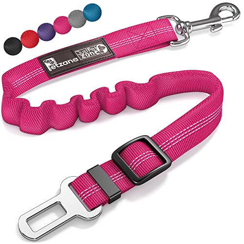 Seat Belt for dogs with Anti shock Bungee Buffer One of Important Car Travel Accessories for Dogs Adjustible, Elastic