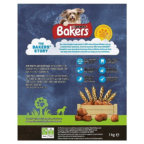 Bakers Adult Dry Dog Food Beef and Veg