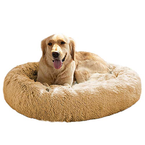 Mirkoo Round Dog Bed Cuddler Washable Round Pet Bed for Cats and Medium Dogs Comforting Dog Bed