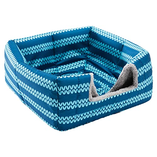 Hollypet Cat Bed Kitten Bed Self-Warming 2-in-1 Foldable Comfortable Igloo Triangle Pet Tent House