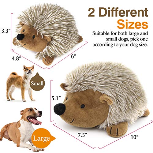 Pawaboo Bedtime Stuffed Animal Toys Plush Dog Toy Pet Chew Toy, [2PACK] Non-toxic Super Soft Plush Hedgehog Figure Toys