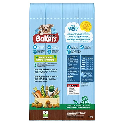 Bakers Adult Dry Dog Food Beef and Veg