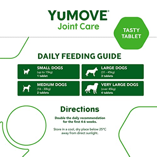 YuMOVE Senior Dog | High Strength Joint Supplement for Older, Stiff Dogs with Glucosamine, Chondroitin, Green Lipped Mussel | Aged 9+