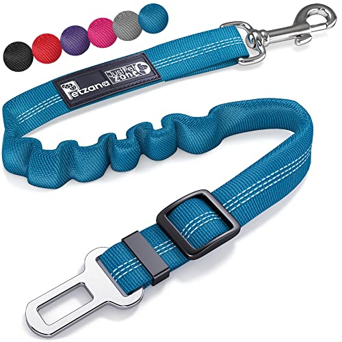 Seat Belt for dogs with Anti shock Bungee Buffer One of Important Car Travel Accessories for Dogs Adjustible, Elastic