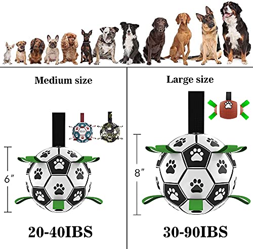 HETOO Dog Toys, Interactive Dog Football Toys with Grab Tabs, Durable Dog Balls for Small Medium Breed Dog Water Toy Indoor & Outdoor, Gift for Dogs