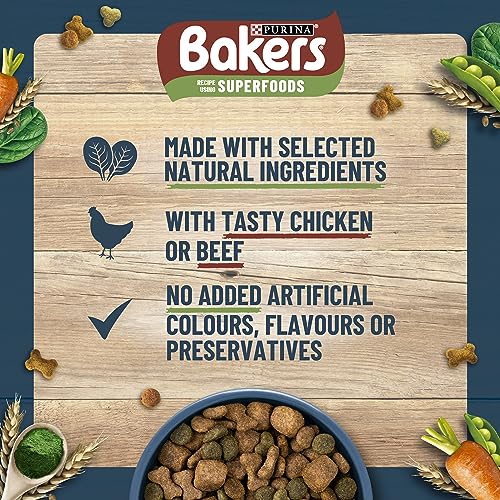 Bakers Adult Dry Dog Food Beef and Veg