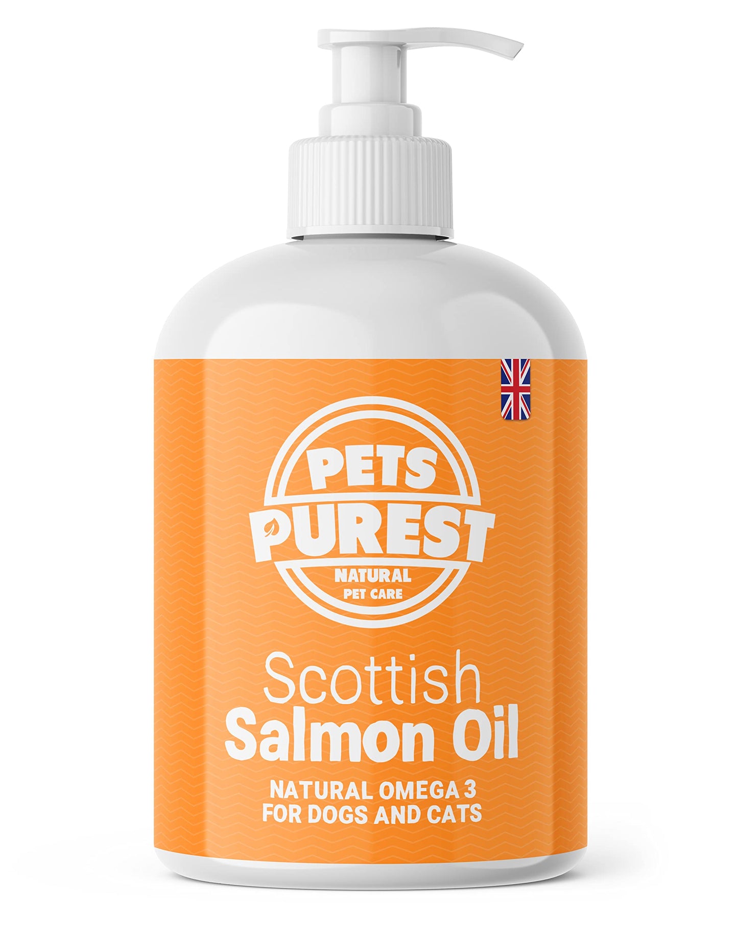 Pets Purest Scottish Salmon Oil For Dogs, Cats, Horse, Ferret & Pet - Pure Omega 3, 6 & 9 Fish Oil Food Treats Supplement for Natural Coat, Immune Support, Itchy Skin, Joint & Brain Health