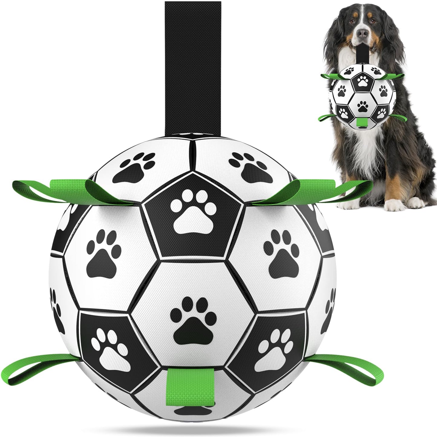 HETOO Dog Toys, Interactive Dog Football Toys with Grab Tabs, Durable Dog Balls for Small Medium Breed Dog Water Toy Indoor & Outdoor, Gift for Dogs