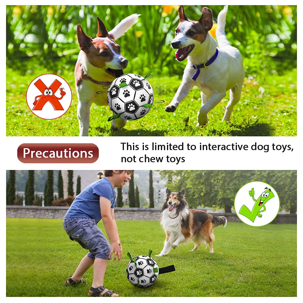 HETOO Dog Toys, Interactive Dog Football Toys with Grab Tabs, Durable Dog Balls for Small Medium Breed Dog Water Toy Indoor & Outdoor, Gift for Dogs