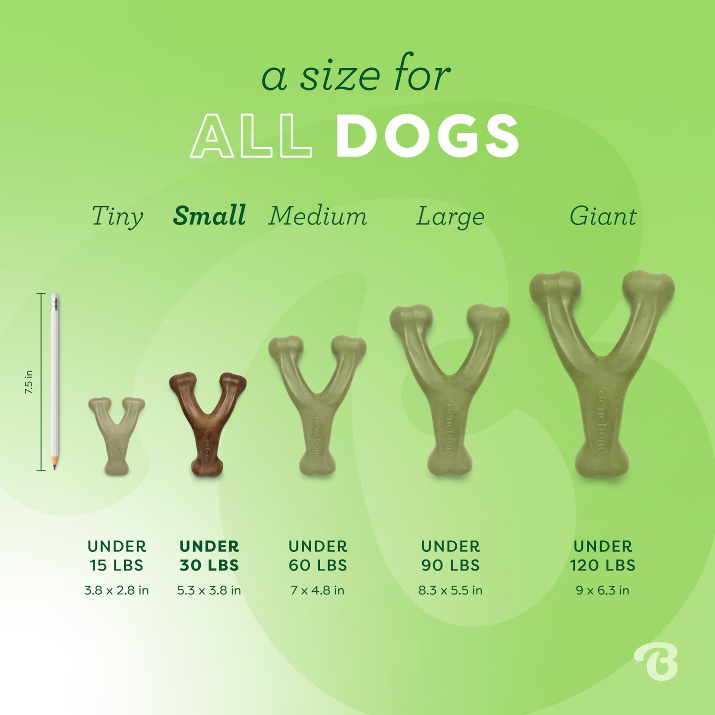 Benebone Indestructible Wishbone Dog Chew Toy for Aggressive Chewers, Long Lasting Tough Boredom Breaker for Dogs, Real Bacon Flavour, For Medium Dogs