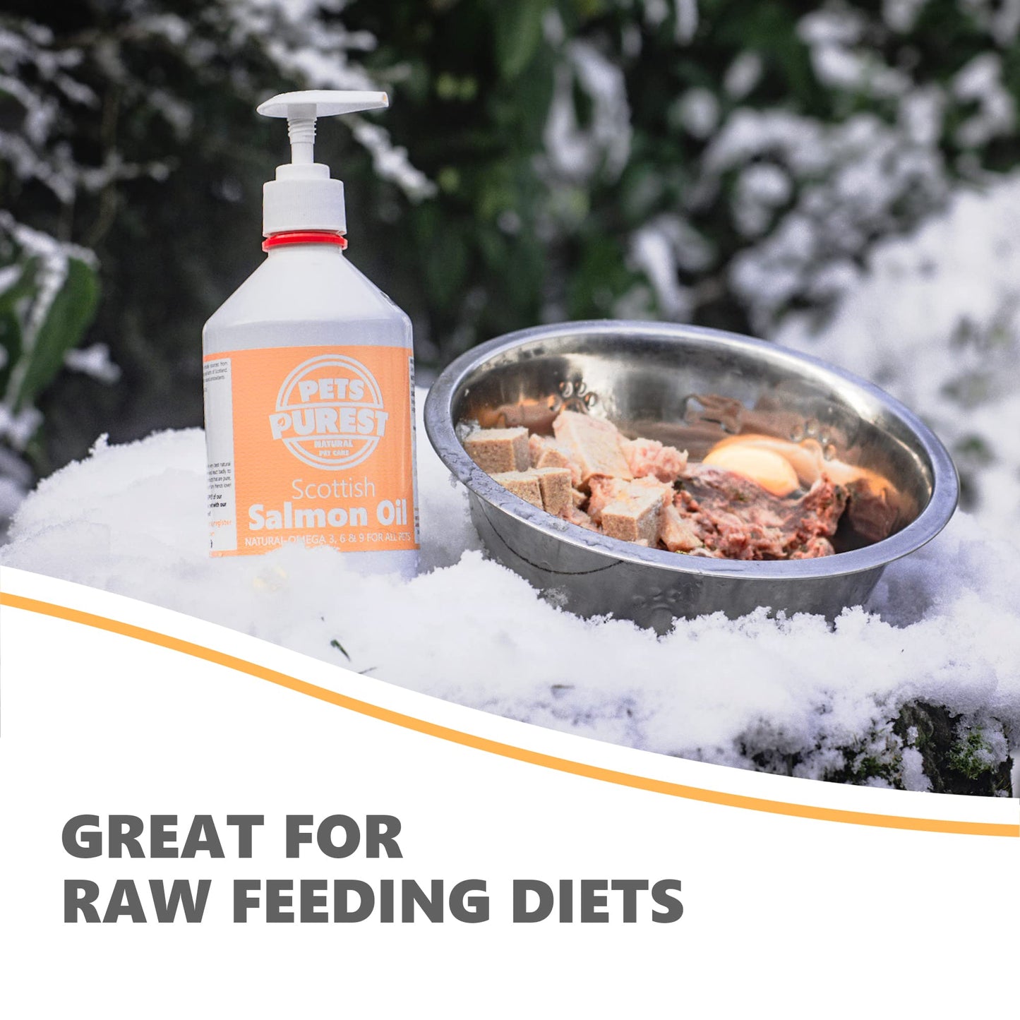 Pets Purest Scottish Salmon Oil For Dogs, Cats, Horse, Ferret & Pet - Pure Omega 3, 6 & 9 Fish Oil Food Treats Supplement for Natural Coat, Immune Support, Itchy Skin, Joint & Brain Health