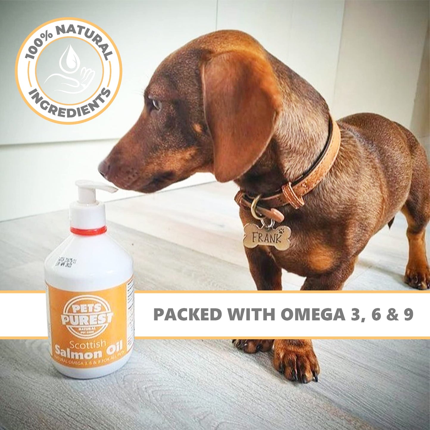 Pets Purest Scottish Salmon Oil For Dogs, Cats, Horse, Ferret & Pet - Pure Omega 3, 6 & 9 Fish Oil Food Treats Supplement for Natural Coat, Immune Support, Itchy Skin, Joint & Brain Health