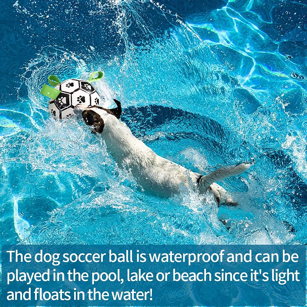 HETOO Dog Toys, Interactive Dog Football Toys with Grab Tabs, Durable Dog Balls for Small Medium Breed Dog Water Toy Indoor & Outdoor, Gift for Dogs